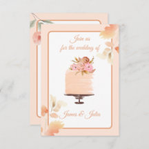 Wasserfarben-Peach-Floral Hochzeitthema
