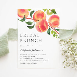 Wasserfarben Peach Fruchtsommer Bridal Brunch Einladung