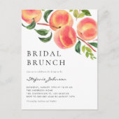 Wasserfarben Peach Fruchtsommer Bridal Brunch Einladungspostkarte (Vorderseite)