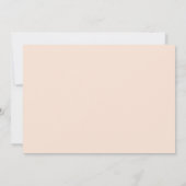 Wasserfarben Peach Peony Wreath Foto Taufe Einladung (Rückseite)