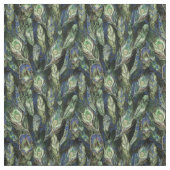 Wasserfarben Peacock Feathtern Muster Blau | Grün Stoff (Muster)