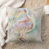 Wasserfarben-Pelican-Kissen Kissen (Decke)