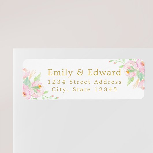 Wasserfarben, Peony Couple-Namen, benutzerdefinier