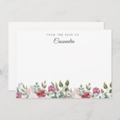 Wasserfarben Personalisiert Mitteilungskarte (Vorne/Hinten)