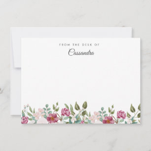 Wasserfarben Personalisiert Mitteilungskarte