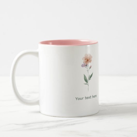 Wasserfarben personalisierte Kaffeetasse (Links)