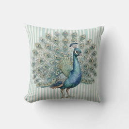 Wasserfarben-Pfau-Bauernhaus-Dekor-Kissen Kissen