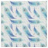 Wasserfarben-Pfauenfedern-Muster Stoff (Muster)