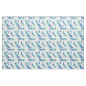 Wasserfarben-Pfauenfedern-Muster Stoff (Fat Quarter (45,7 x 55,9 cm))