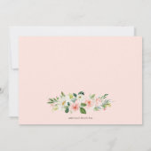 Wasserfarben-Pfirsichkraut-Foto Einladung (Rückseite)