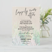 Wasserfarben-Pflanze glücklicherweise je nach Hoch Einladung (Stehend Vorderseite)