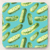 Wasserfarben-Pickeln auf Türkis Getränkeuntersetzer (Vorderseite)