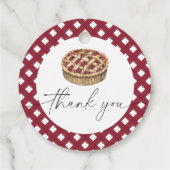 Wasserfarben Pie Baby Dusche Danke Geschenkanhänger (Rückseite)