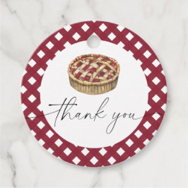 Wasserfarben Pie Baby Dusche Danke Geschenkanhänger