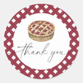 Wasserfarben Pie Baby Dusche Danke Runder Aufkleber