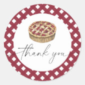 Wasserfarben Pie Baby Dusche Danke Runder Aufkleber (Vorderseite)