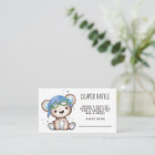 Wasserfarben-Pilot Teddy Bärentaucher-Raffel Begleitkarte (Stehend Vorderseite)