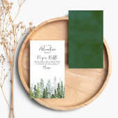 Wasserfarben Pine Tree Forest Baby Dusche Begleitkarte