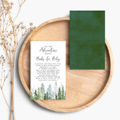 Wasserfarben Pine Tree Forest Baby Dusche Begleitkarte
