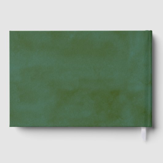 Wasserfarben Pine Tree Forest Baby Dusche Gästebuch (Rückseite)