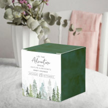 Wasserfarben Pine Tree Forest Baby Dusche
