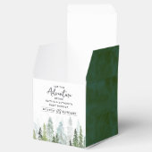 Wasserfarben Pine Tree Forest Baby Dusche Geschenkschachtel (Geöffnet)