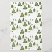 Wasserfarben Pine Tree Merry Little Baby Dusche (Rückseite)