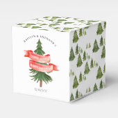 Wasserfarben Pine Tree Merry Little Baby Dusche Geschenkschachtel (Vorderseite)