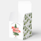 Wasserfarben Pine Tree Merry Little Baby Dusche Geschenkschachtel (Geöffnet)