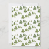 Wasserfarben Pine Tree Merry Little Birthday Dankeskarte (Rückseite)