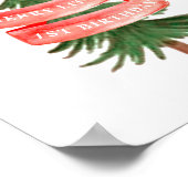 Wasserfarben Pine Tree Merry Little Birthday Poster (Ecke)