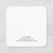 Wasserfarben-Pine-Woods-Schmuckstück Quadratische Visitenkarte (Rückseite)