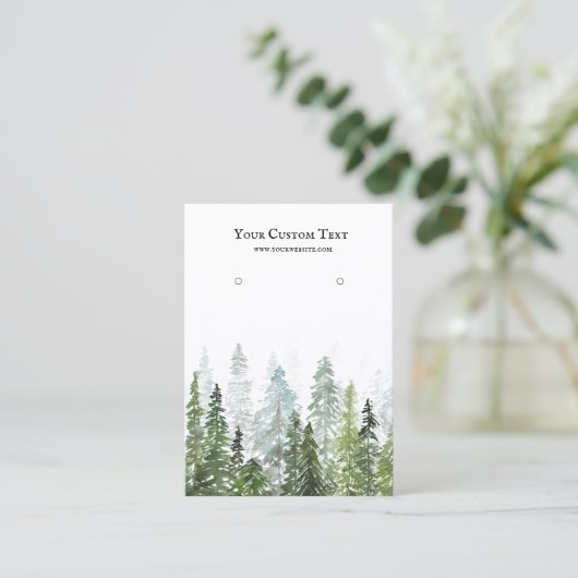 Wasserfarben-Pine-Woods-Schmuckstück Visitenkarte (Stehend Vorderseite)