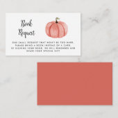 Wasserfarben-Pink-Kürbisbuchanfrage Begleitkarte (Vorne/Hinten)