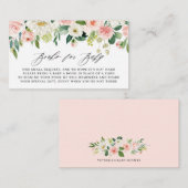 Wasserfarben Pink Peach Blumengarten Buchanfrage Begleitkarte (Vorne/Hinten)