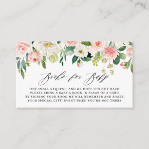 Wasserfarben Pink Peach Blumengarten Buchanfrage Begleitkarte