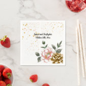 Wasserfarben Pink und Bronze Papier Napkins Serviette (Beispiel)