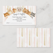 Wasserfarben-Pinselholz Kleintiere Windelwindeln Begleitkarte (Vorne/Hinten)