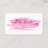 Wasserfarben Pinselstrich Kinderdusche Einladung (Vorderseite)