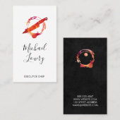 Wasserfarben Pinselstrich Weinsteine Flammenmesser Visitenkarte (Vorne/Hinten)