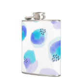 Wasserfarben Pinselstriche Flasche Flachmann (Links)