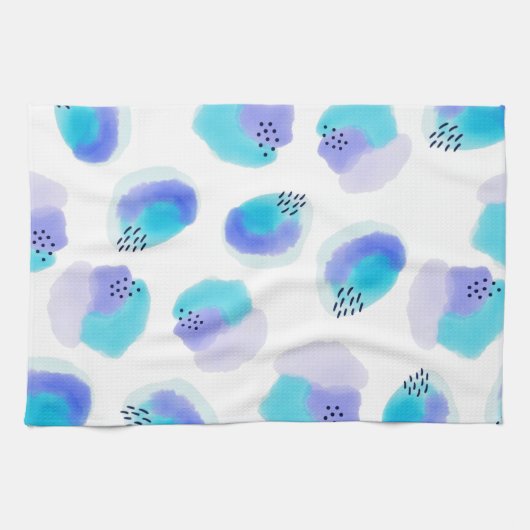 Wasserfarben Pinselstriche Geschirrtuch (Horizontal)