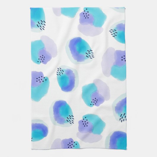 Wasserfarben Pinselstriche Geschirrtuch (Vertikal)