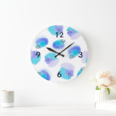 Wasserfarben Pinselstriche Große Uhr (Zuhause)