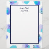 Wasserfarben Pinselstriche Letterhead Briefbogen (Vorderseite)