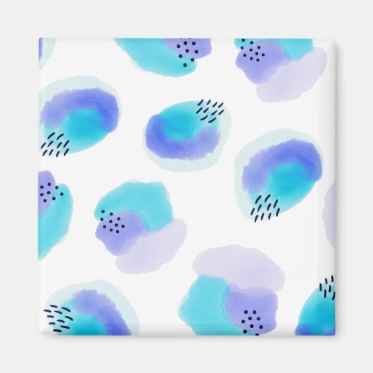 Wasserfarben Pinselstriche Magnet (Vorne)