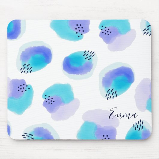 Wasserfarben Pinselstriche Mousepad (Vorne)