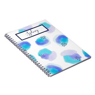 Wasserfarben-Pinselstriche-Notebook Notizblock