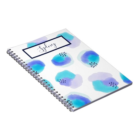 Wasserfarben-Pinselstriche-Notebook Notizblock (Rechte Seite)