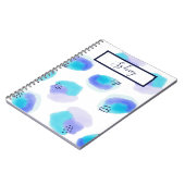 Wasserfarben-Pinselstriche-Notebook Notizblock (Linke Seite)